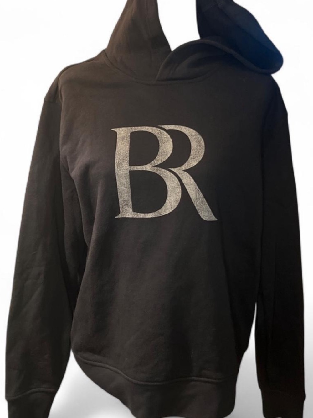Banana Republic Black Hoodie with Gray BR Logo